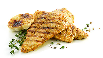 Image showing grilled chicken fillet meat