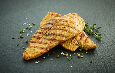 Image showing grilled chicken fillet meat 