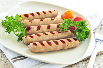 Image showing Breakfast sausages