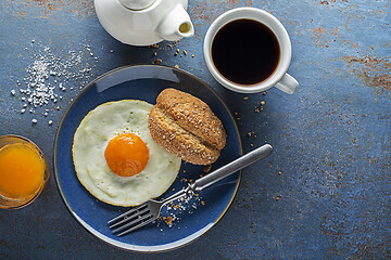 Image showing Fried egg breakfast