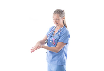 Image showing Nurse or doctor washing hands