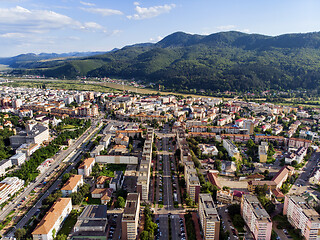 Image showing Mountain city panorama in summer