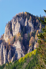 Image showing Autumn scenery of rocky mountain