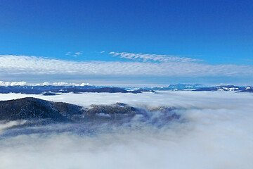 Image showing Low clouds seen from above