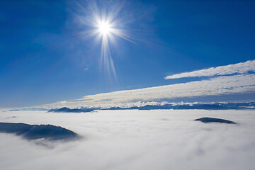 Image showing Sunny day with low clouds