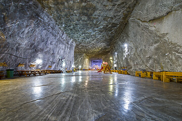 Image showing Saline set up for visitors