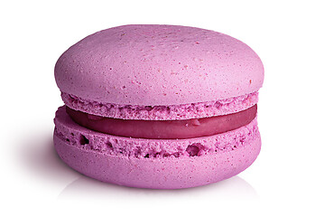 Image showing One pink macaroon front view