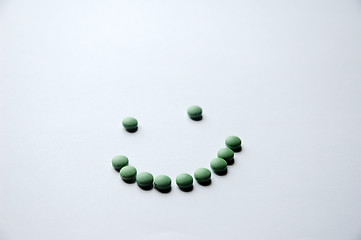 Image showing Green Pill Smile