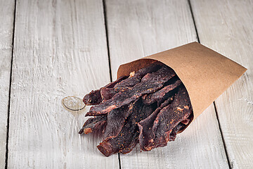 Image showing Jerky in a paper bag