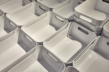 Image showing Simple plastic organizing bins