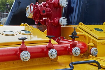 Image showing Fire fighting equipment on a ship