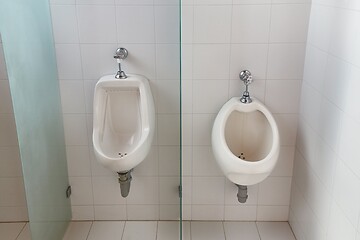 Image showing Urinals Public Toilet