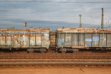 Image showing Freight Train Wagons