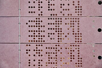 Image showing Punch cards for controlling a loom