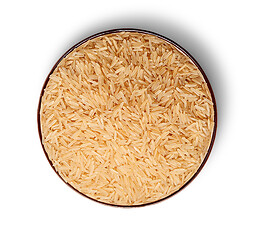 Image showing Rice in bowl top view