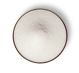 Image showing Sugar in bowl top view