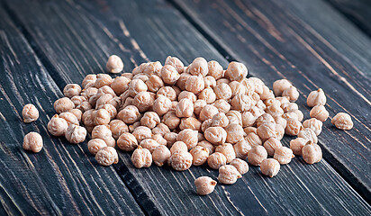 Image showing Pile of chickpeas top view