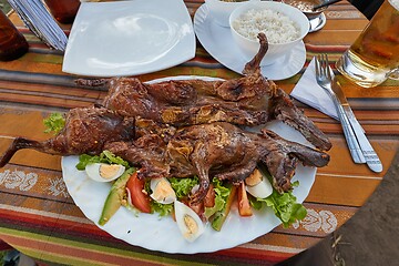 Image showing Guinea pig served on a plate