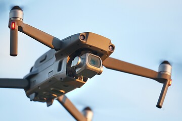 Image showing Drone flying outdoors