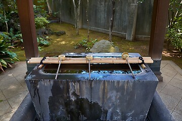 Image showing Shinto purification water basin