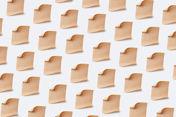 Image showing Vintage parchment paper sheets pattern on a white background.