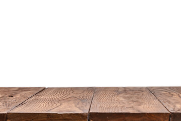 Image showing Blank wooden table backdrop on a white background.