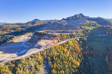 Image showing Mountain exploitation of quarries