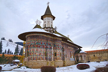 Image showing Sucevita painted orthodox monastery church