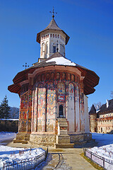 Image showing Mural paintings at Moldovita monastery church