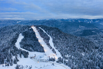 Image showing Borsec ski resort in Romania during winter