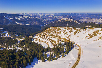 Image showing Mountain pass road in beautiful sunny day