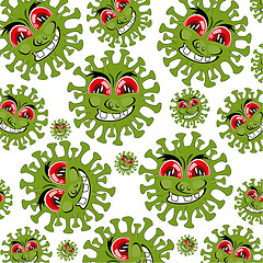 Image showing Vector illustration to infections coronavirus decorative background