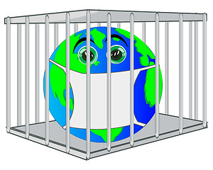 Image showing Planet land on quarantine insulated in hutch