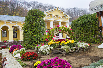 Image showing Colorful garden at Hincu monastery