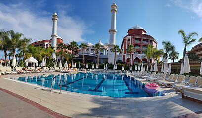 Image showing Poolside in turkish resort