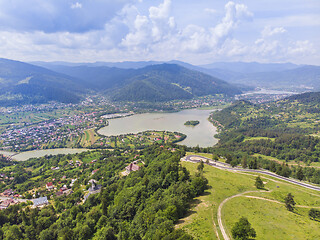 Image showing Aerial view to Bistrita valley