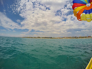 Image showing Parasailing boat