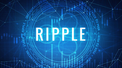 Image showing Ripple symbol on futuristic hud banner.