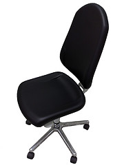 Image showing Black office chair on a white background.