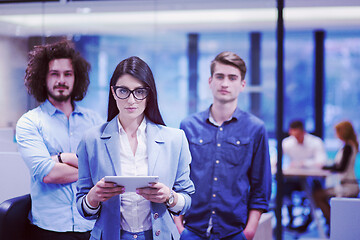 Image showing Portrait of a startup business team At A Meeting