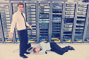 Image showing system fail situation in network server room