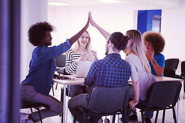 Image showing Multiethnic startup business team on meeting