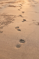 Image showing Footsteps in Sand