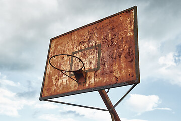 Image showing Abandoned Basketball Dunk Corroded