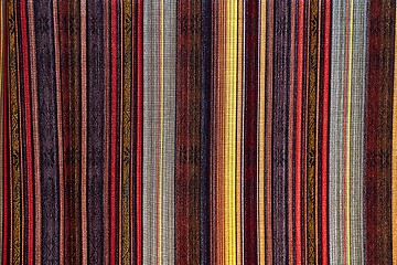 Image showing Texture of a striped drapery