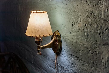 Image showing Lamp in a dim room