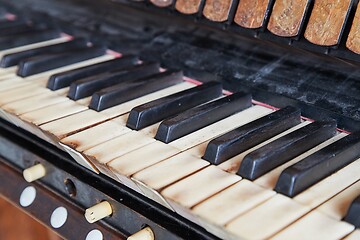 Image showing Church Organ Keyboard