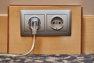 Image showing Electric Socket Closeup