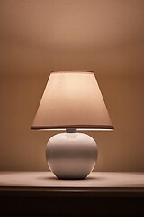 Image showing Lamp on a nightstand