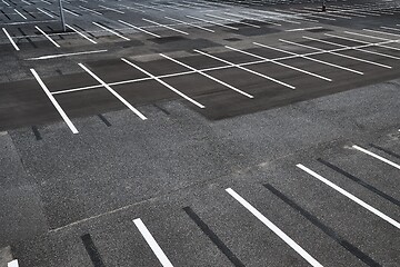 Image showing Empty parking spaces